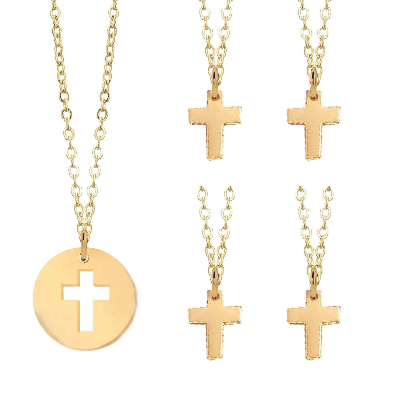 Mom/Daughter, Grandmother/Granddaughter, Friendship, Bridesmaids Cross Necklaces Necklace Robyn Canady Gold 5 