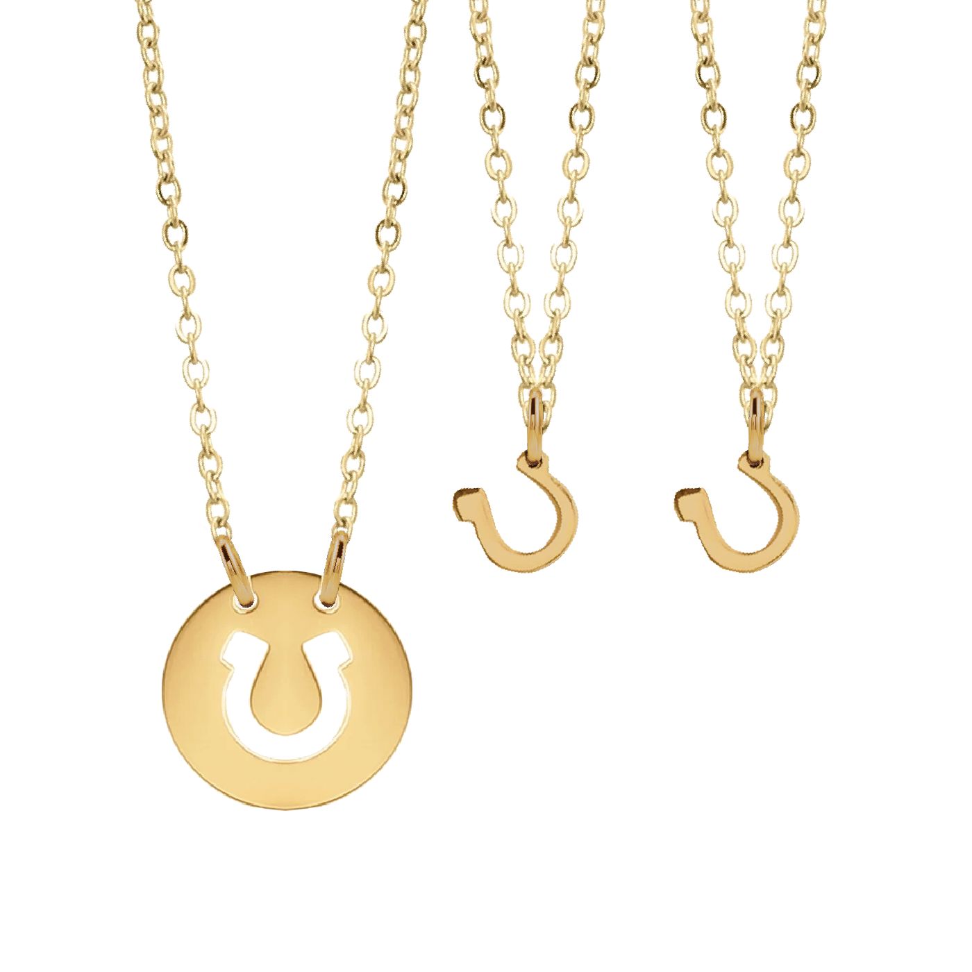 Mom/Daughter, Grandmother/Granddaughter, Friendship, Bridesmaids Lucky Horseshoe Necklaces Necklace Robyn Canady Gold 3 