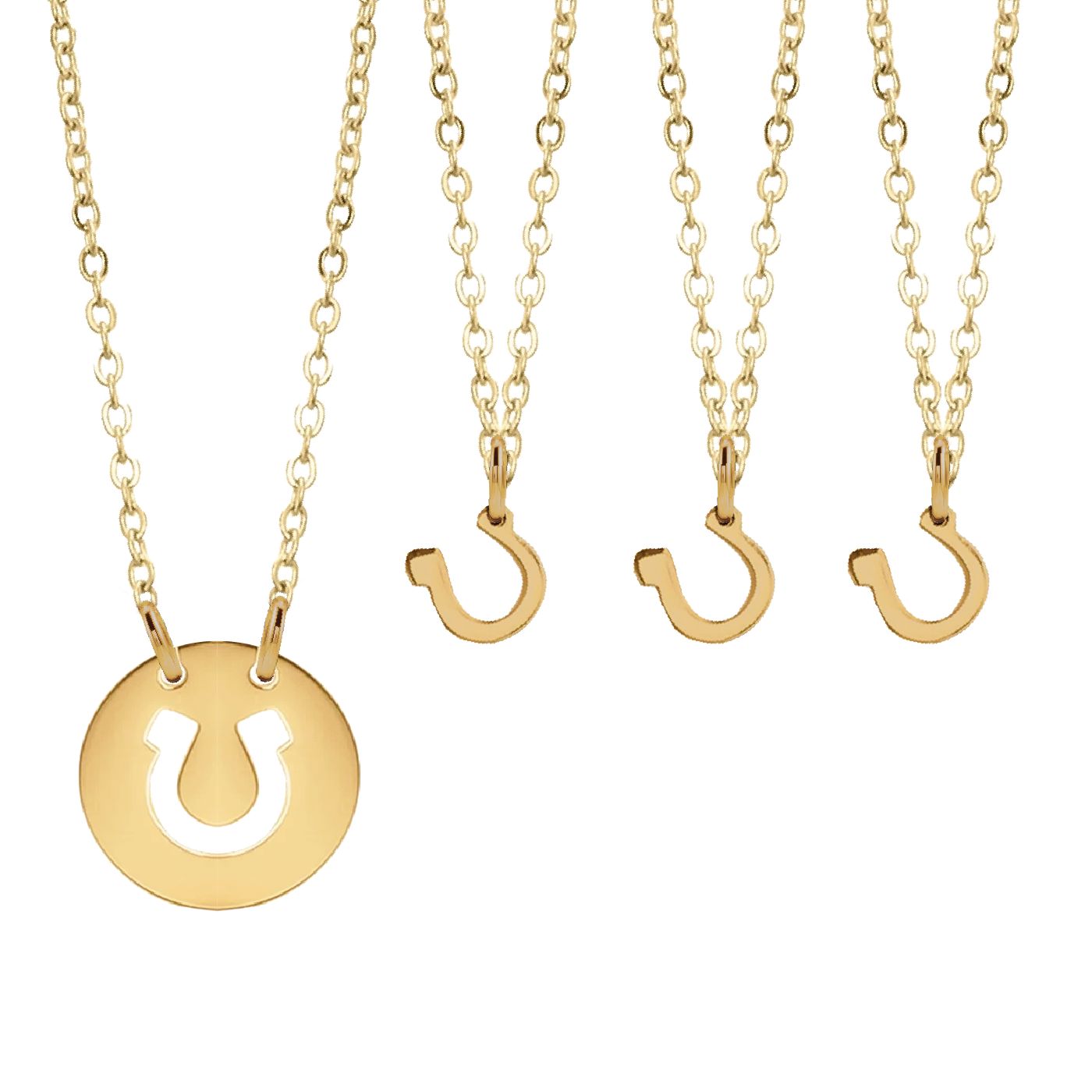 Mom/Daughter, Grandmother/Granddaughter, Friendship, Bridesmaids Lucky Horseshoe Necklaces Necklace Robyn Canady Gold 4 