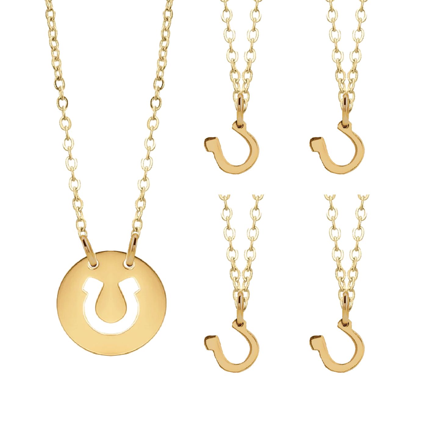 Mom/Daughter, Grandmother/Granddaughter, Friendship, Bridesmaids Lucky Horseshoe Necklaces Necklace Robyn Canady Gold 5 
