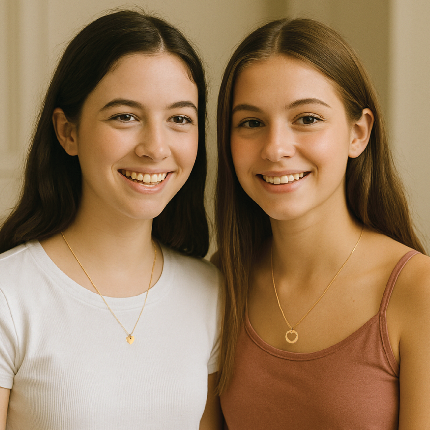Mom/Daughter, Grandmother/Granddaughter, Friendship, Maid of Honor/Bridesmaids Heart Necklaces