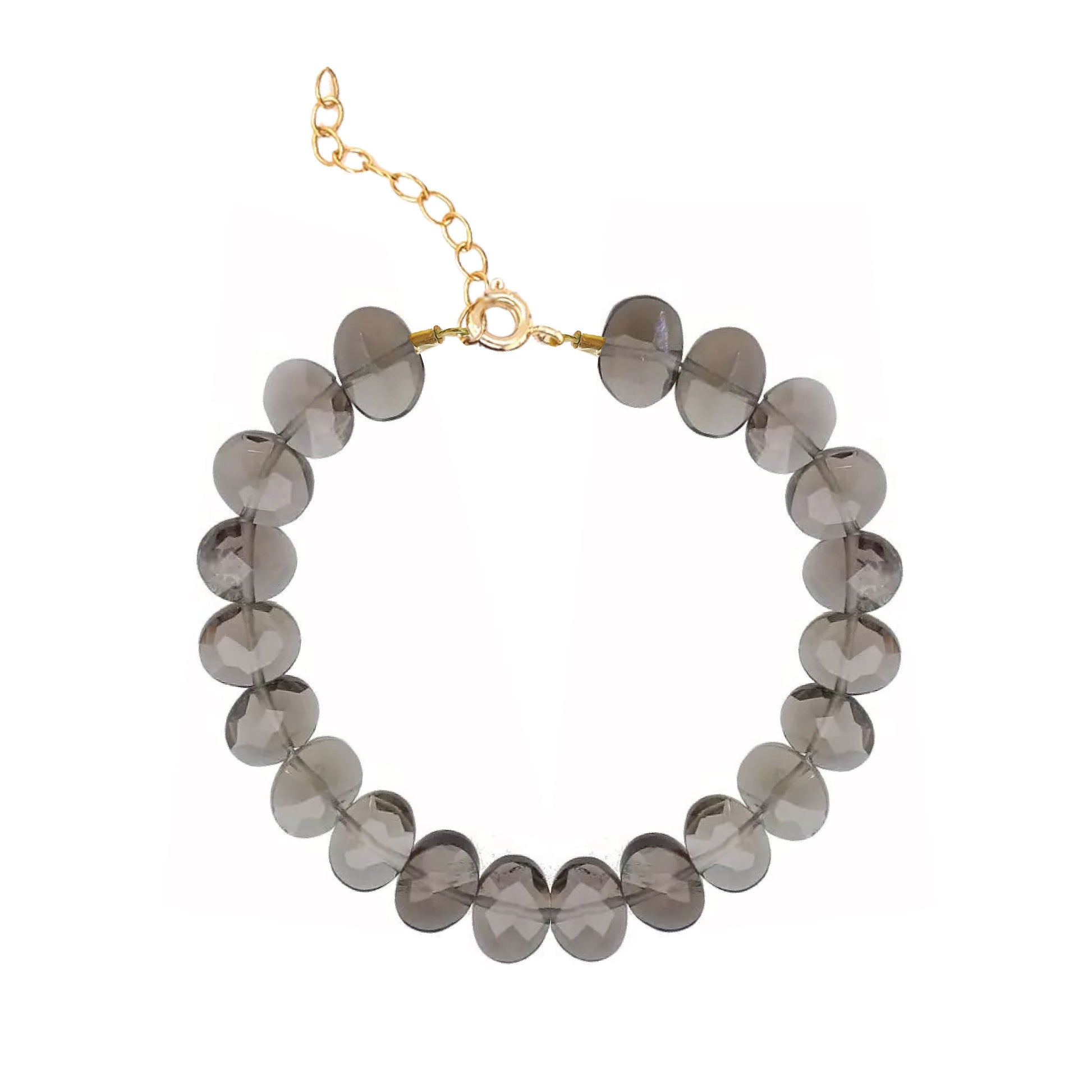 Beaded Gemstone Bracelet - Choice of 9 Gemstones Bracelet Robyn Canady Smoky Quartz 