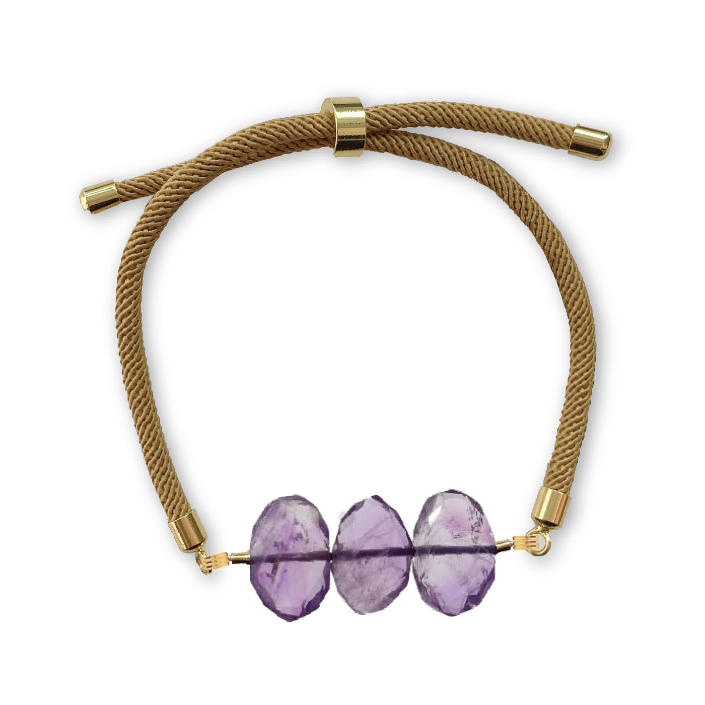 8 Colors - Natasha Adjustable Gemstone Bracelet Bracelet Robyn Canady Amethyst 