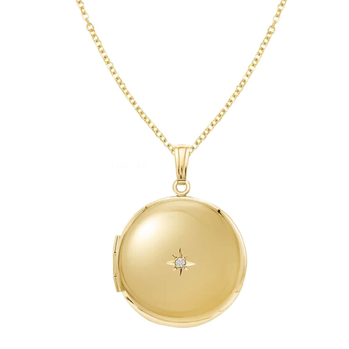 Stay Gold Diamond Locket Necklace Robyn Canady 14K Gold Filled 