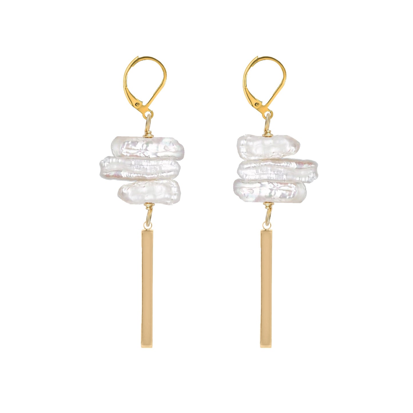 Freshwater Pearl Bar Drop Earrings Robyn Canady 