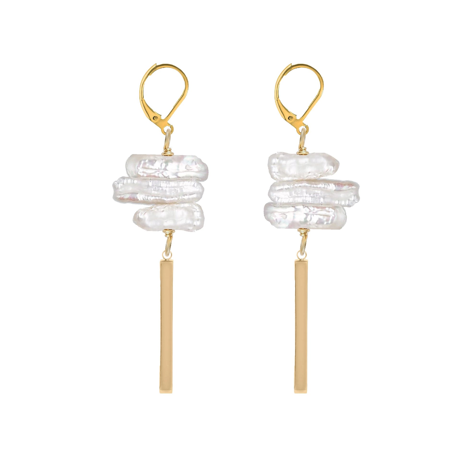 Freshwater Pearl Bar Drop Earrings Robyn Canady 