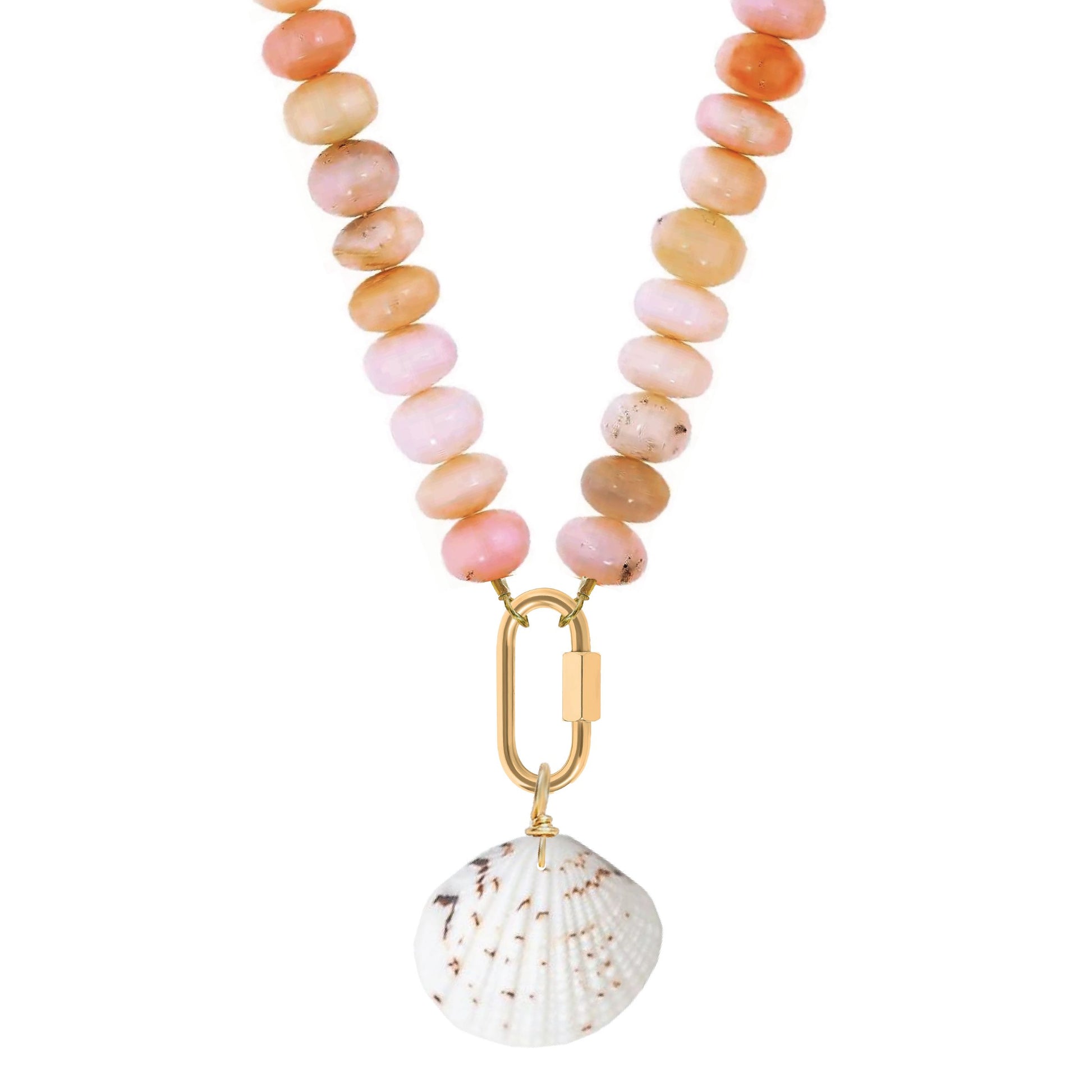 Pink Opal Shell Necklace Robyn Canady Gold 