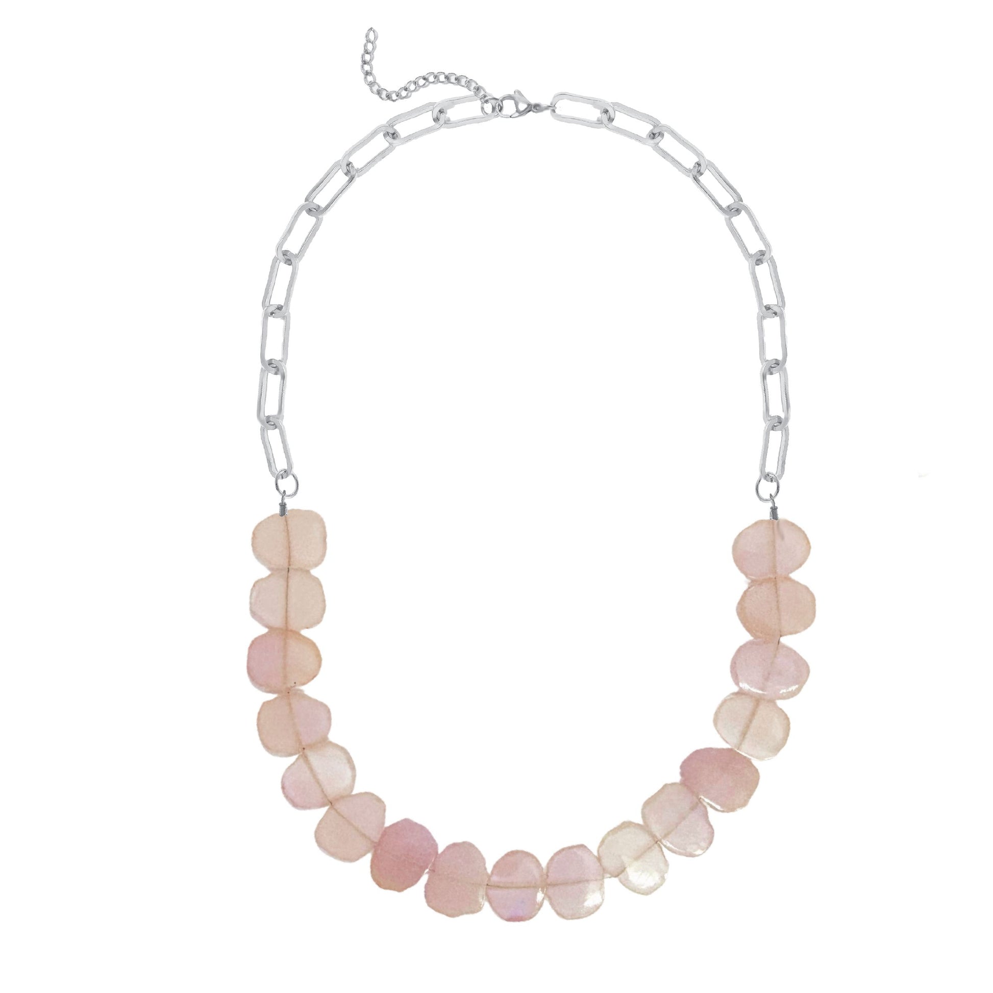 Pink Chalcedony Statement Necklace Robyn Canady Silver 