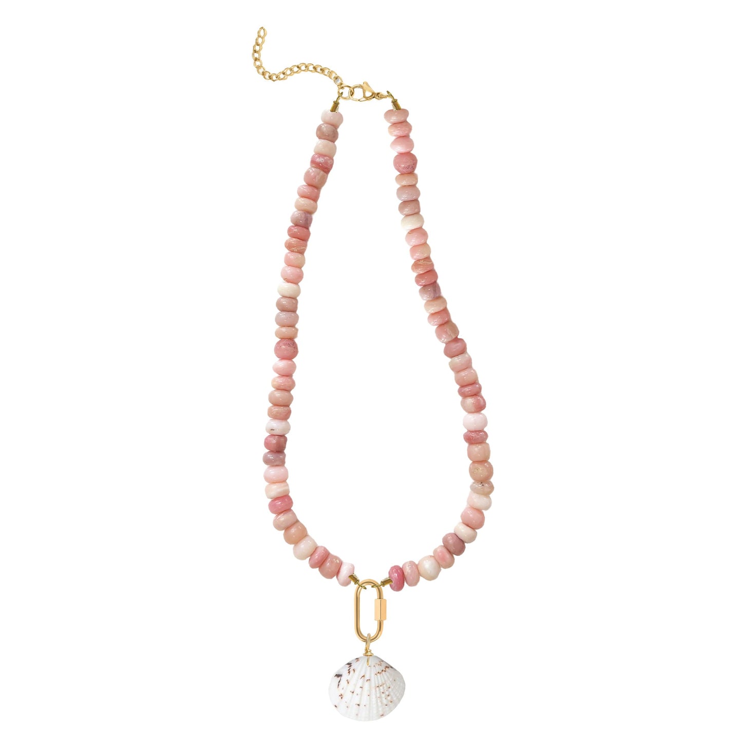 Pink Opal Shell Necklace Robyn Canady 