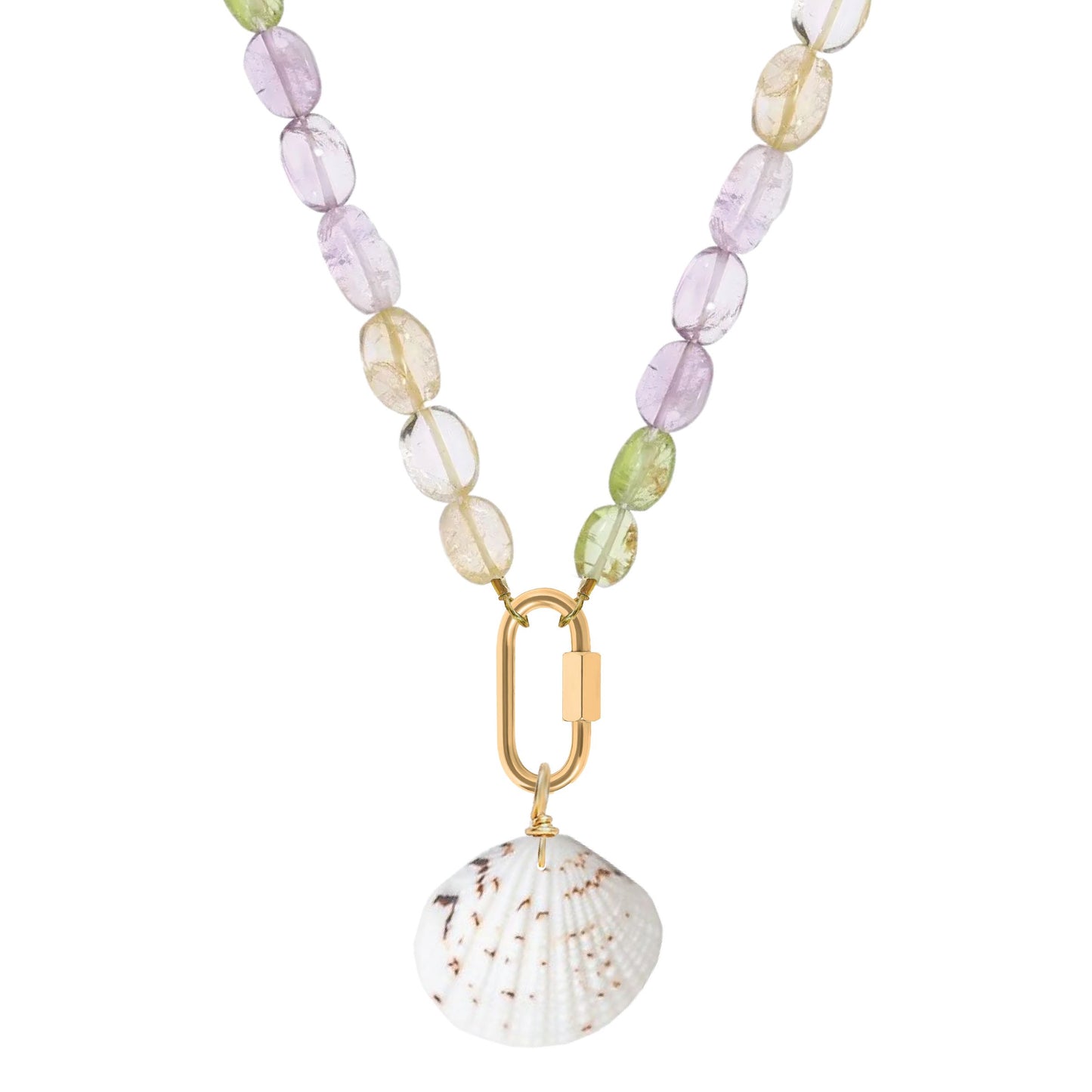Amethyst Multi Shell Necklace Robyn Canady Gold 