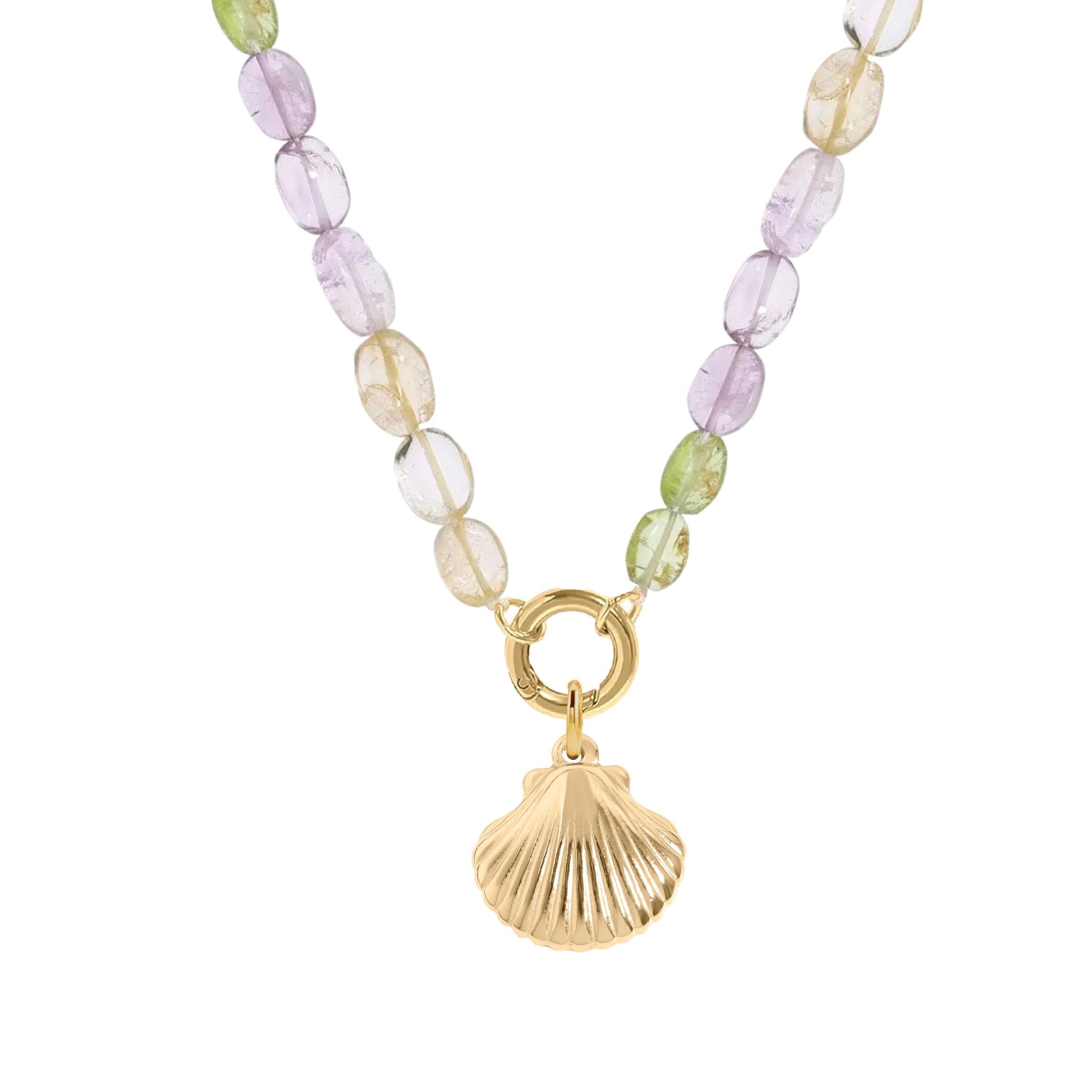 Amethyst Multi Gold Shell Necklace Robyn Canady Gold 