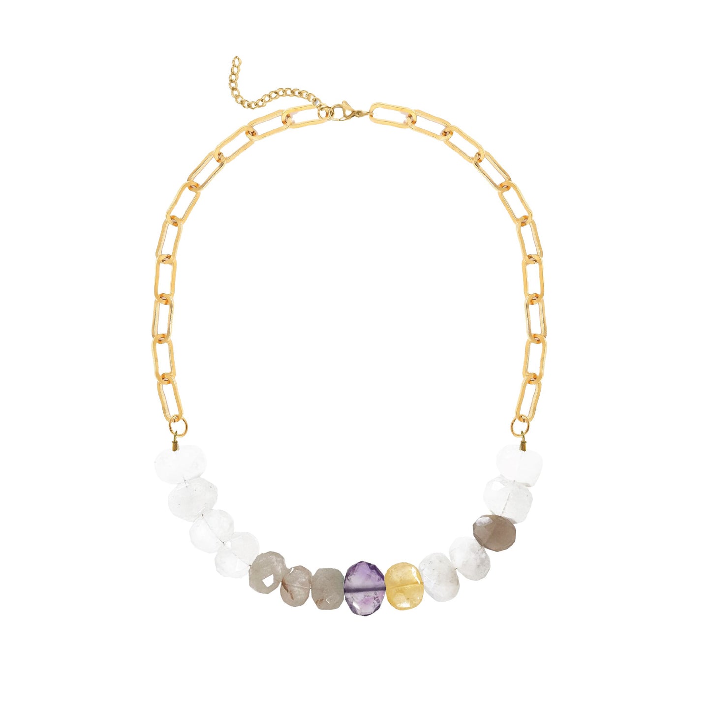 Amethyst Multi Statement Necklace Robyn Canady Gold 