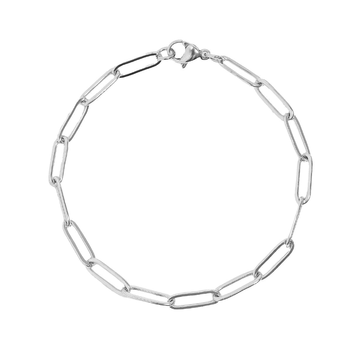 Stainless Steel, Non-Tarnish Paperclip Bracelet Bracelet Robyn Canady 4mm Paperclip Chain 
