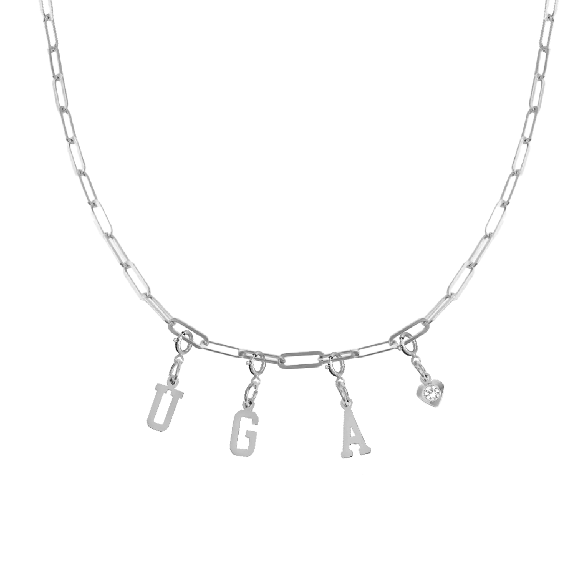 School Spirit Necklace, Game Day Necklace, Alma Mater Necklace - Tarnish Resistant - Silver