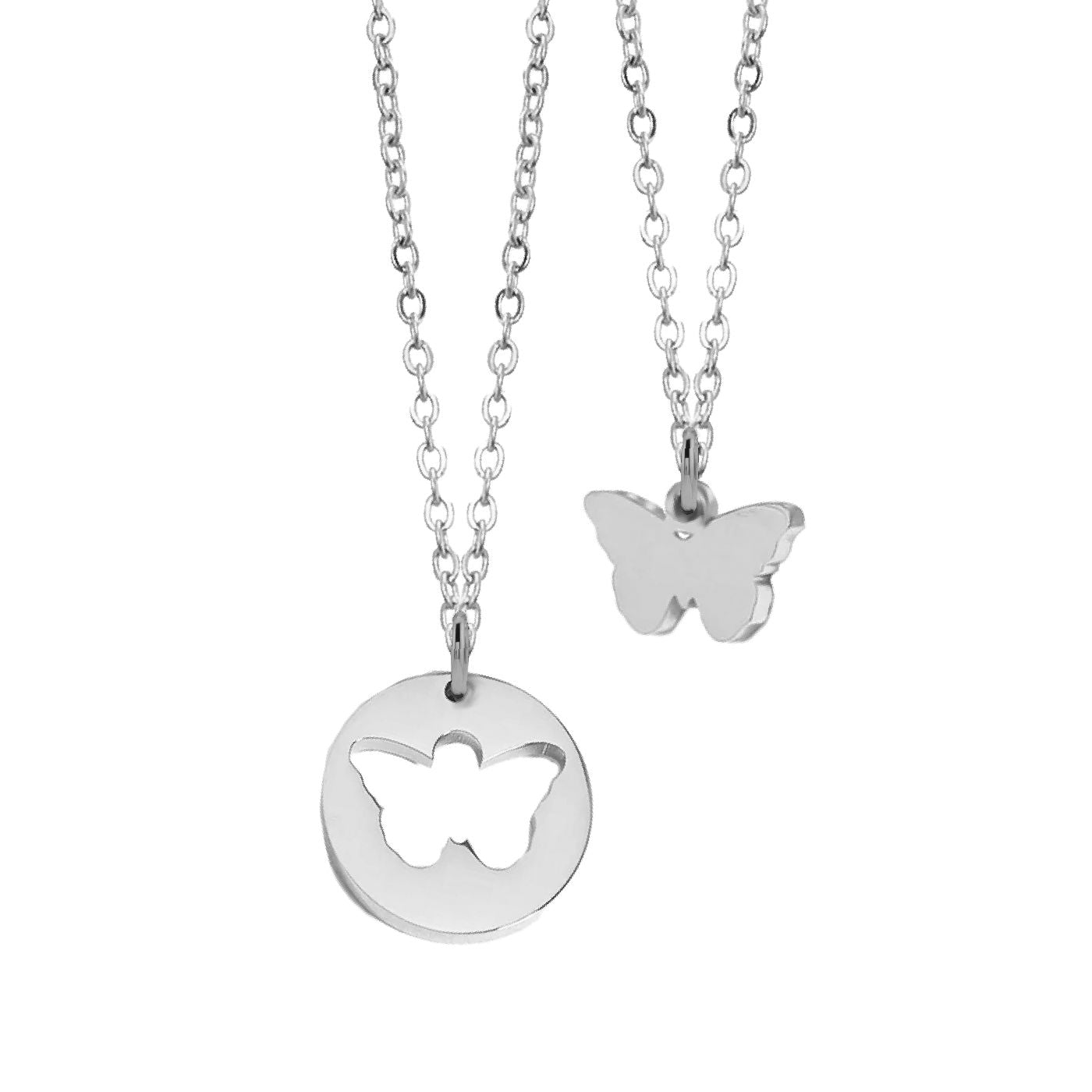 Mom/Daughter, Grandmother/Granddaughter, Friendship, Bridesmaids Butterfly Necklaces Necklace Robyn Canady Silver 2 
