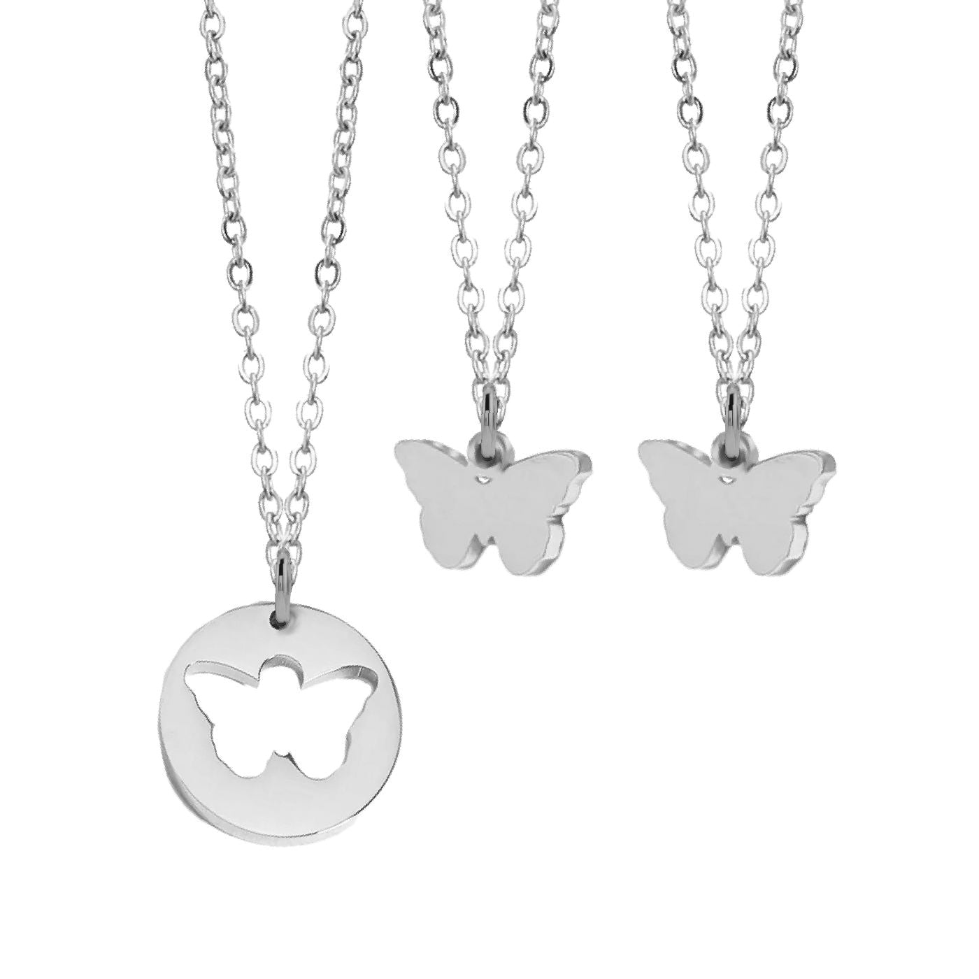 Mom/Daughter, Grandmother/Granddaughter, Friendship, Bridesmaids Butterfly Necklaces Necklace Robyn Canady Silver 3 