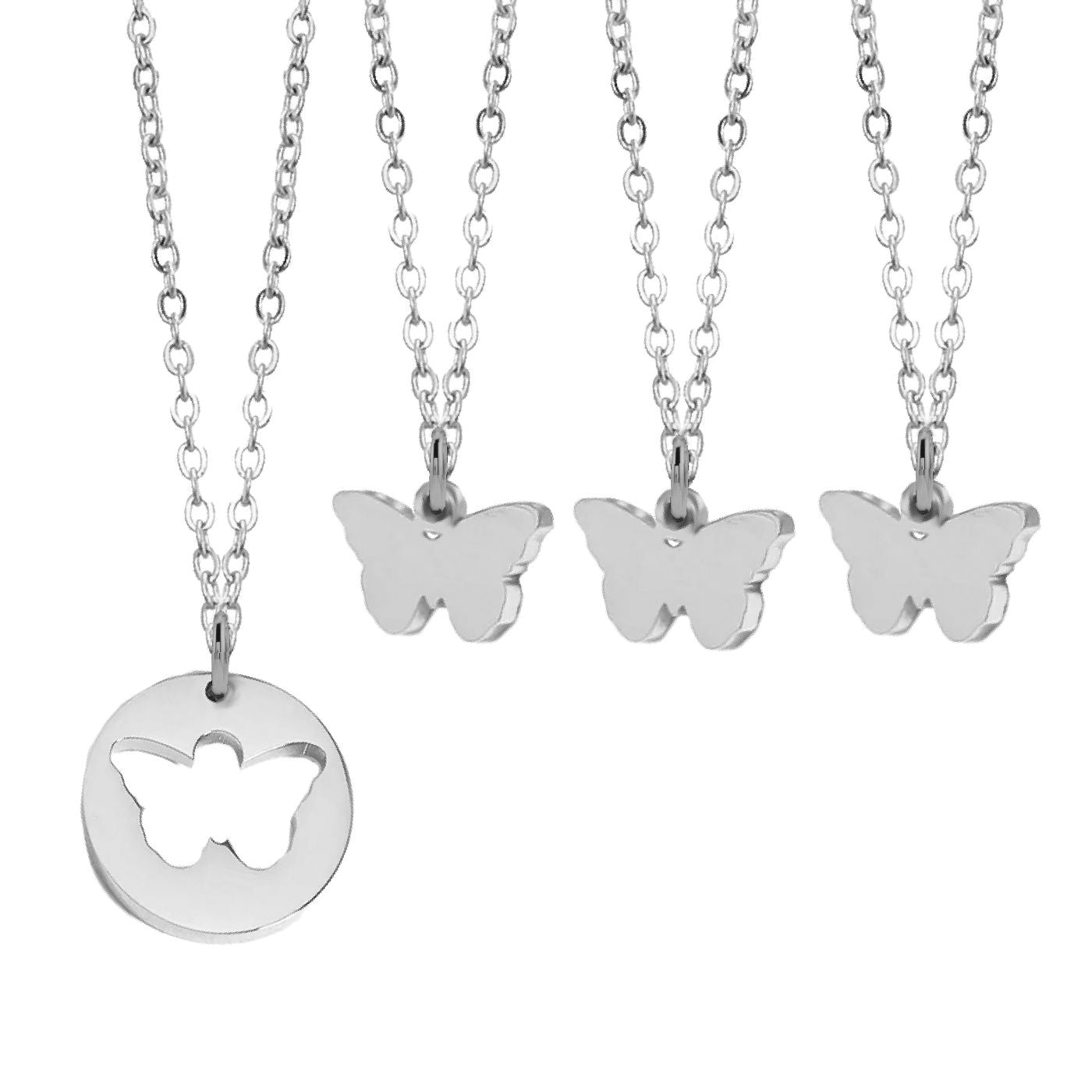 Mom/Daughter, Grandmother/Granddaughter, Friendship, Bridesmaids Butterfly Necklaces Necklace Robyn Canady Silver 5 
