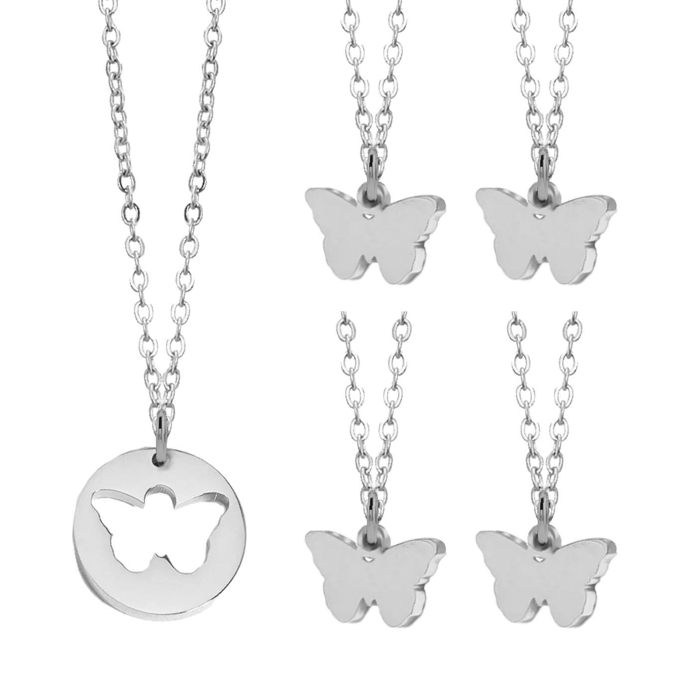 Mom/Daughter, Grandmother/Granddaughter, Friendship, Bridesmaids Butterfly Necklaces Necklace Robyn Canady Silver 4 
