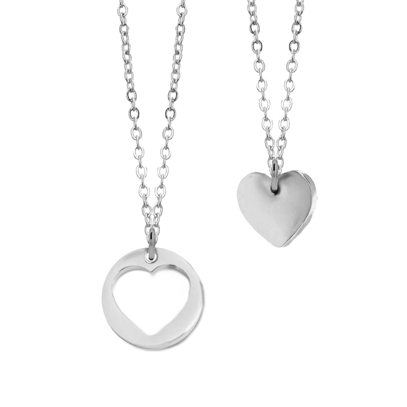 Mom/Daughter, Grandmother/Granddaughter, Friendship, Bridesmaids Heart Necklaces Necklace Robyn Canady Silver 2 
