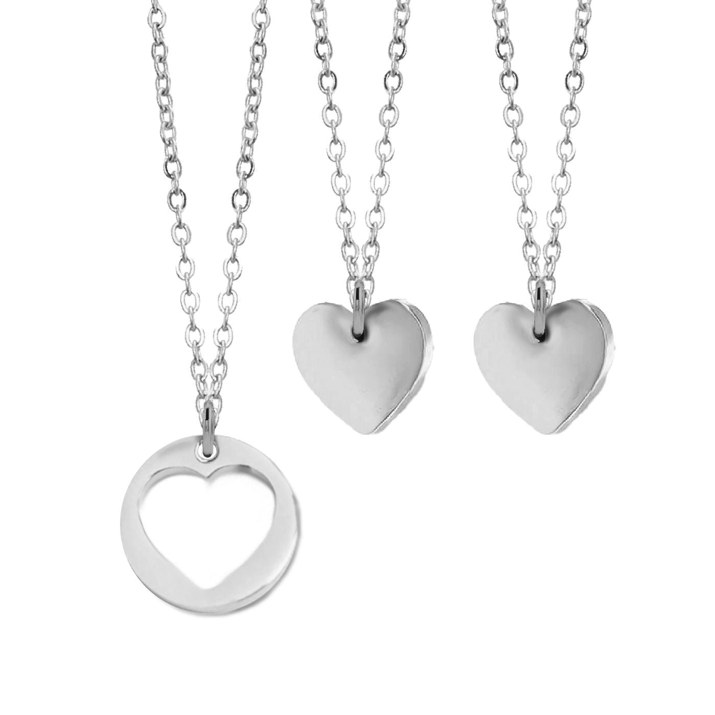 Mom/Daughter, Grandmother/Granddaughter, Friendship, Bridesmaids Heart Necklaces Necklace Robyn Canady Silver 3 