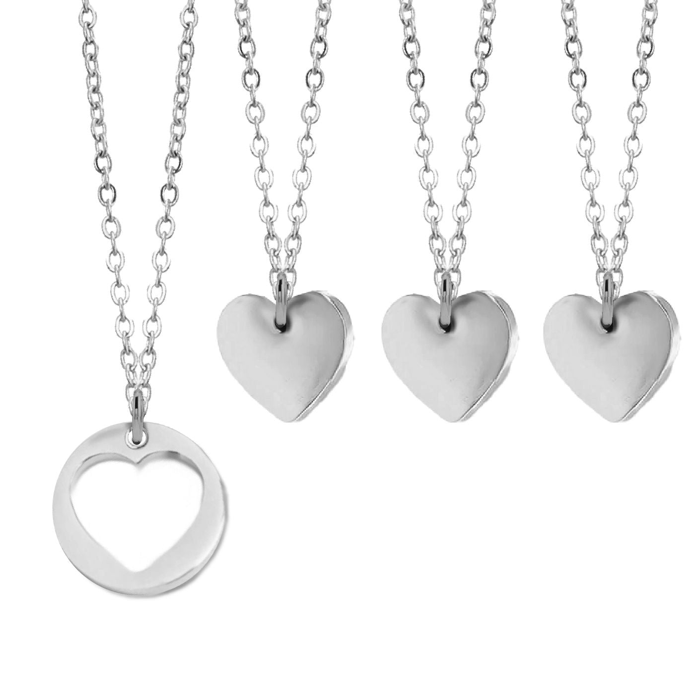 Mom/Daughter, Grandmother/Granddaughter, Friendship, Bridesmaids Heart Necklaces Necklace Robyn Canady Silver 4 