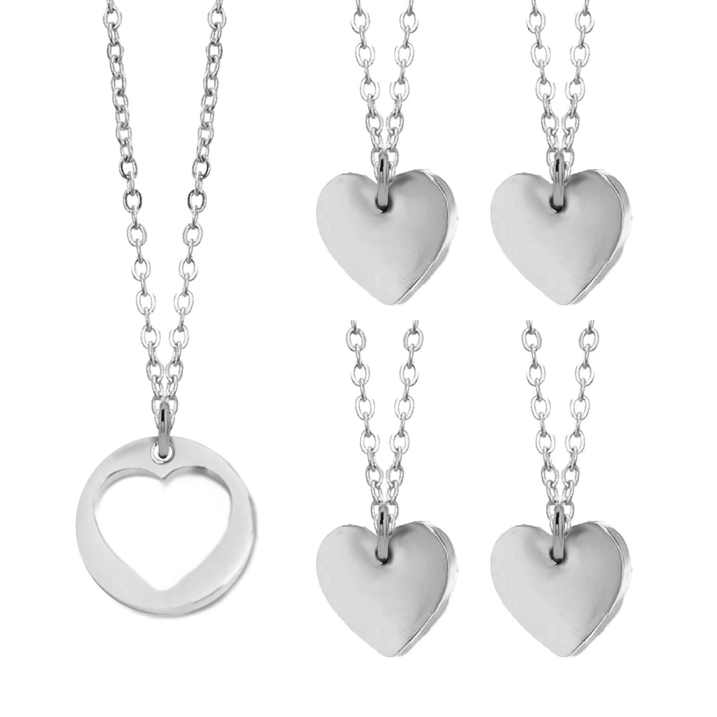Mom/Daughter, Grandmother/Granddaughter, Friendship, Bridesmaids Heart Necklaces Necklace Robyn Canady Silver 5 