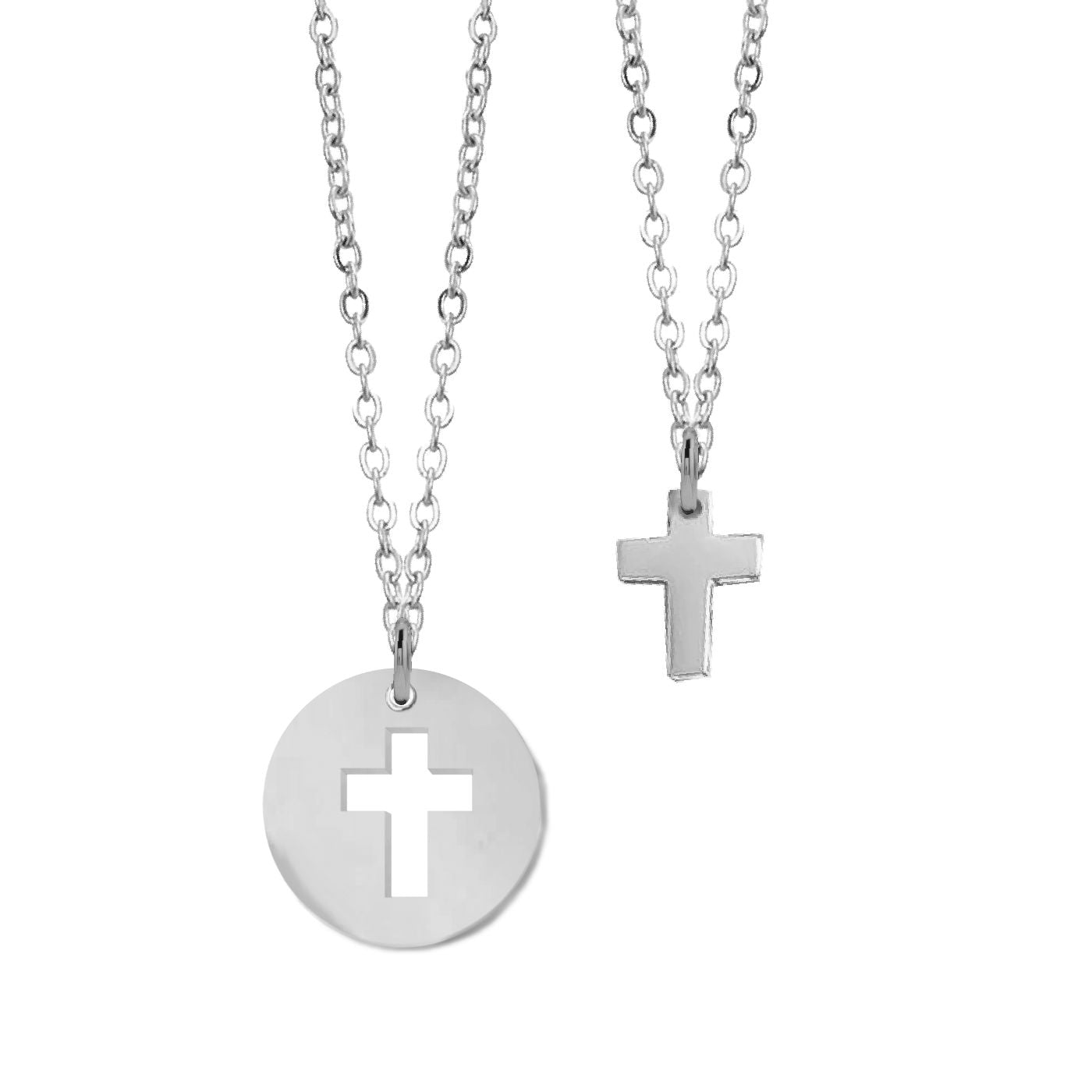 Mom/Daughter, Grandmother/Granddaughter, Friendship, Bridesmaids Cross Necklaces Necklace Robyn Canady Silver 2 