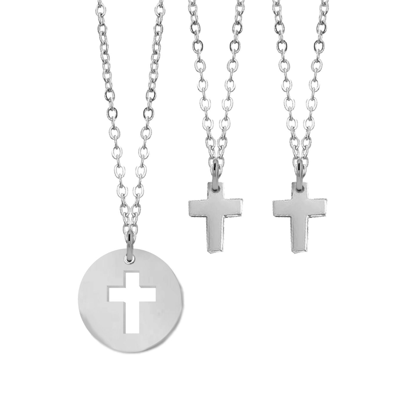 Mom/Daughter, Grandmother/Granddaughter, Friendship, Bridesmaids Cross Necklaces Necklace Robyn Canady Silver 3 