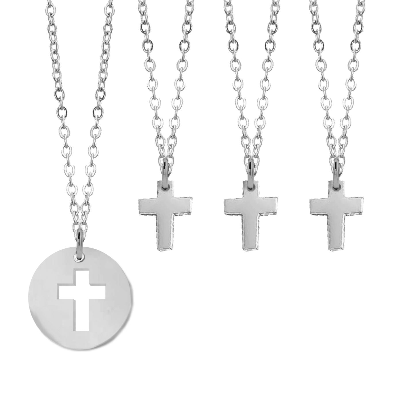 Mom/Daughter, Grandmother/Granddaughter, Friendship, Bridesmaids Cross Necklaces Necklace Robyn Canady Silver 4 