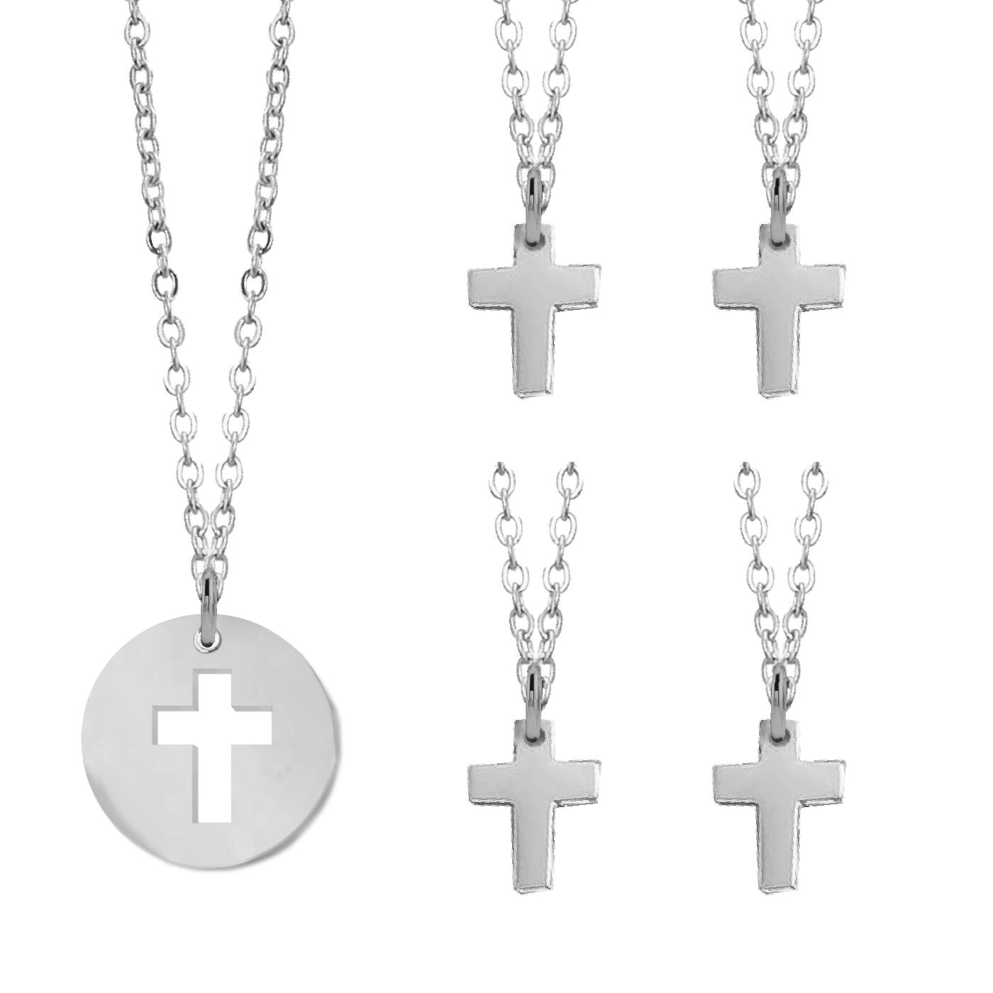 Mom/Daughter, Grandmother/Granddaughter, Friendship, Bridesmaids Cross Necklaces Necklace Robyn Canady Silver 5 
