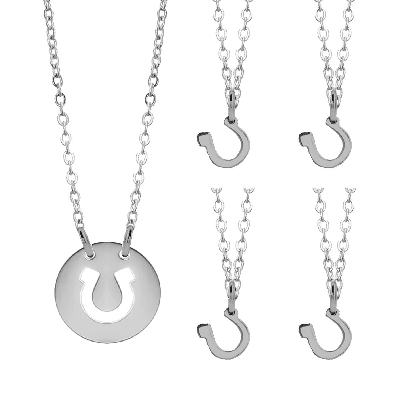 Mom/Daughter, Grandmother/Granddaughter, Friendship, Bridesmaids Lucky Horseshoe Necklaces Necklace Robyn Canady Silver 5 