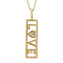 Load image into Gallery viewer, LOVE Diamond Necklace Necklace Robyn Canady 14K Solid Gold 
