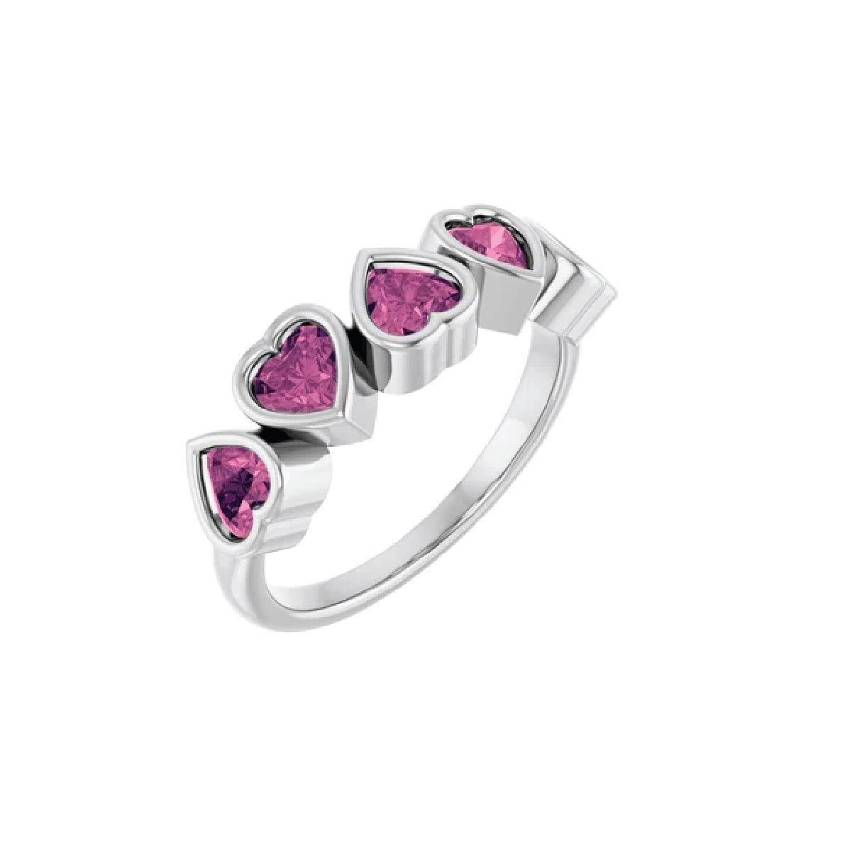 Gemstone Heart Ring Ring Robyn Canady 6 Pink Tourmaline Sterling Silver