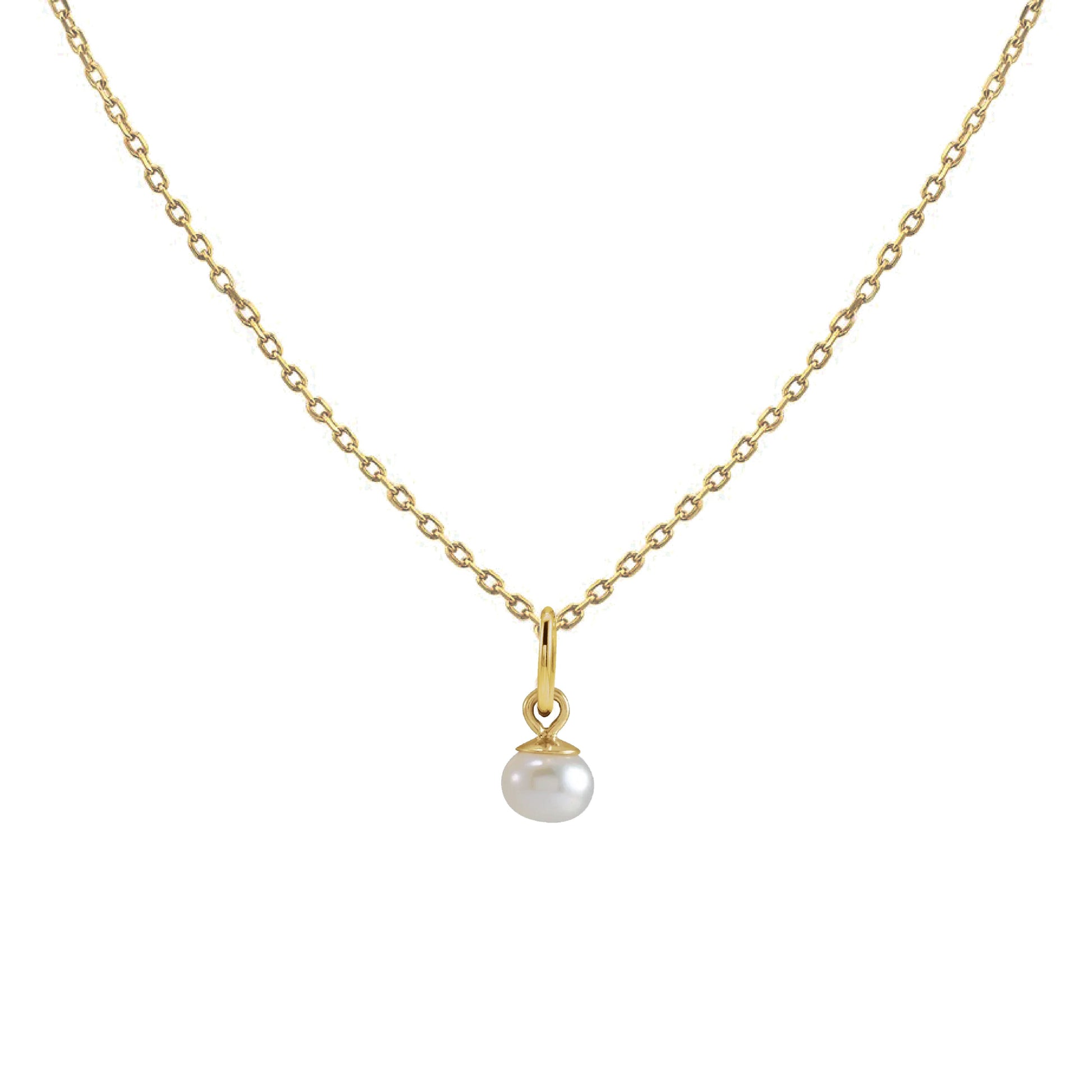 14K gold baby pearl necklace | Freshwater pearl delicate necklace
