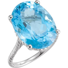 Load image into Gallery viewer, 14K Swiss Blue Topaz Royal Statement Ring Robyn Canady 
