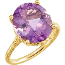 Load image into Gallery viewer, 14K Amethyst Royal Statement Ring Robyn Canady 14K Yellow Gold 
