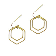 Load image into Gallery viewer, Double Hexagon Drop Earrings Earrings Robyn Canady 
