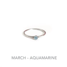 Load image into Gallery viewer, Tiny Birthstone Stacking Ring - Sterling Silver Robyn Canady 
