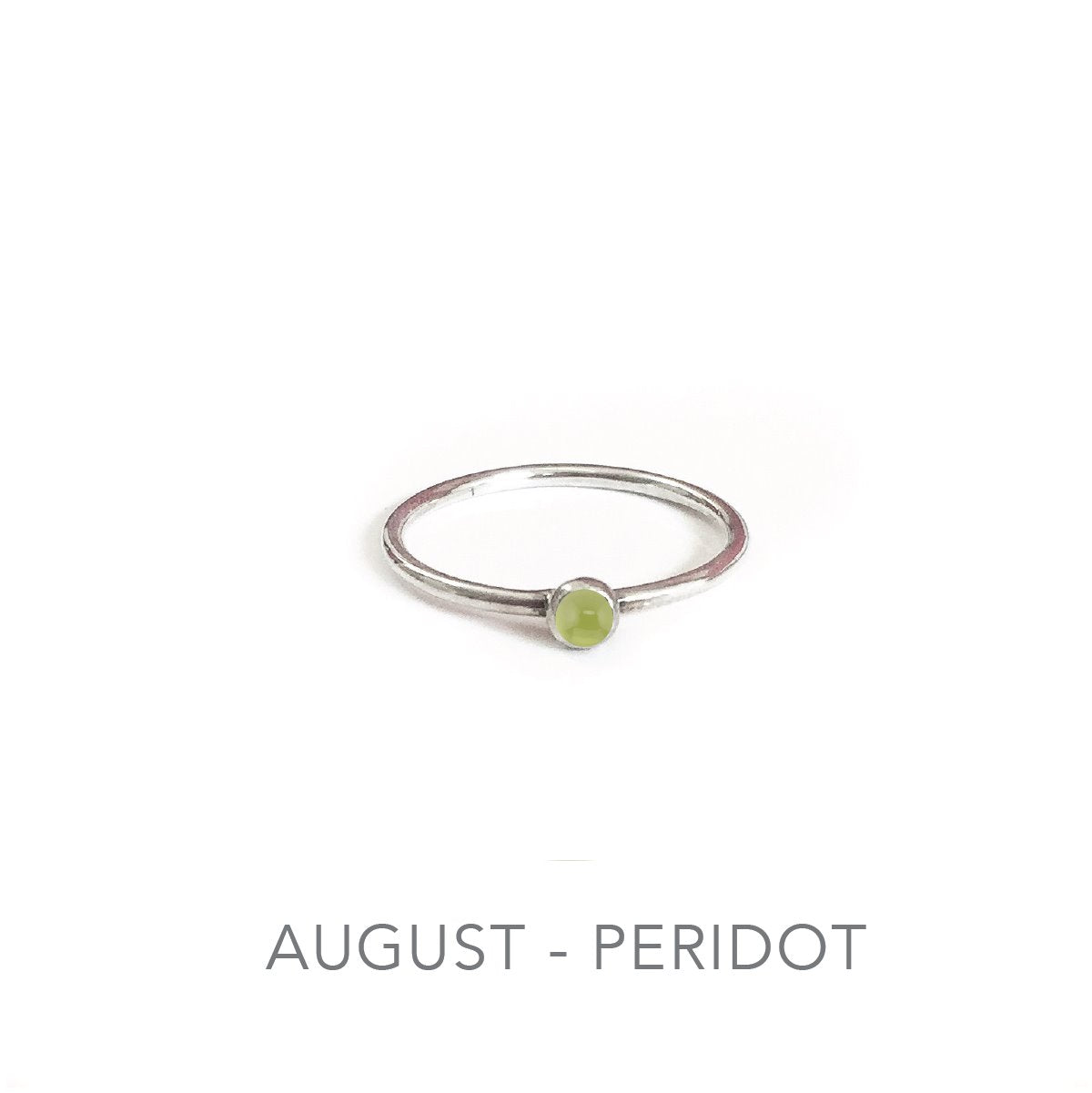 Tiny Birthstone Stacking Ring - Sterling Silver Robyn Canady 