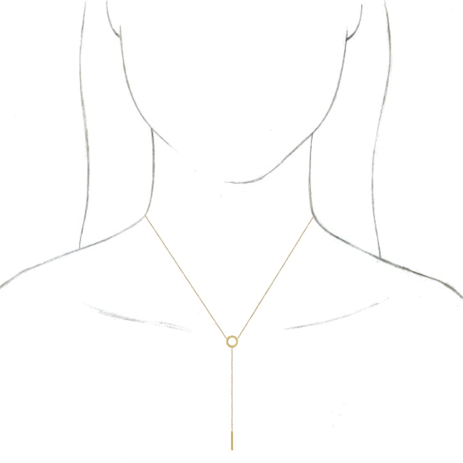 14K Solid Gold Citrus Splash Drop Necklace, 2 color options Robyn Canady 