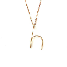 Load image into Gallery viewer, Handmade Initial Necklace Robyn Canady h 14K Gold Filled 

