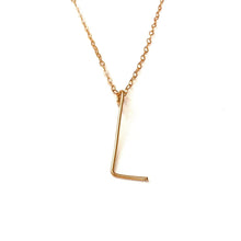 Load image into Gallery viewer, Handmade Initial Necklace Robyn Canady L 14K Gold Filled 
