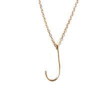 Load image into Gallery viewer, Handmade Initial Necklace Robyn Canady j 14K Gold Filled 
