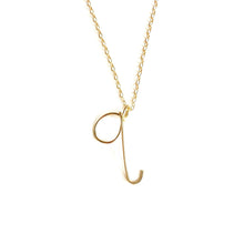 Load image into Gallery viewer, Handmade Initial Necklace Robyn Canady q 14K Gold Filled 
