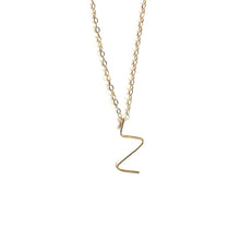 Load image into Gallery viewer, Handmade Initial Necklace Robyn Canady z 14K Gold Filled 
