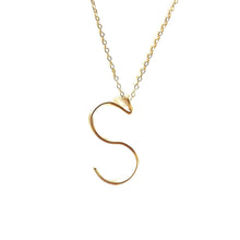 Load image into Gallery viewer, Handmade Initial Necklace Robyn Canady s 14K Gold Filled 
