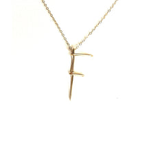 Load image into Gallery viewer, Handmade Initial Necklace Robyn Canady F 14K Gold Filled 
