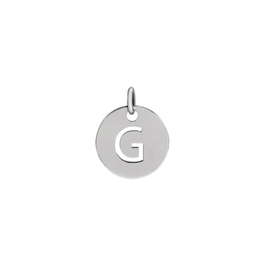 Initial Medallion Necklace Robyn Canady G Sterling Silver 