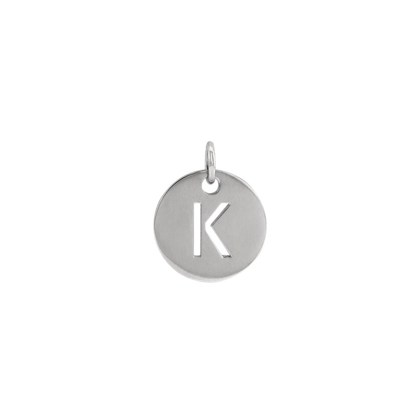 Initial Medallion Necklace Robyn Canady K Sterling Silver 