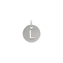 Load image into Gallery viewer, Initial Medallion Necklace Robyn Canady L Sterling Silver 
